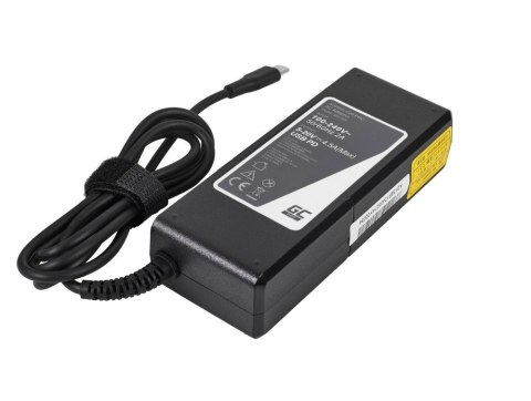 Green Cell GREEN CELL ZASILACZ / ŁADOWARKA USB-C 90W 5V-9V-12V-15V/3A, 20V/4.5A POWER DELIVERY (AD139P)