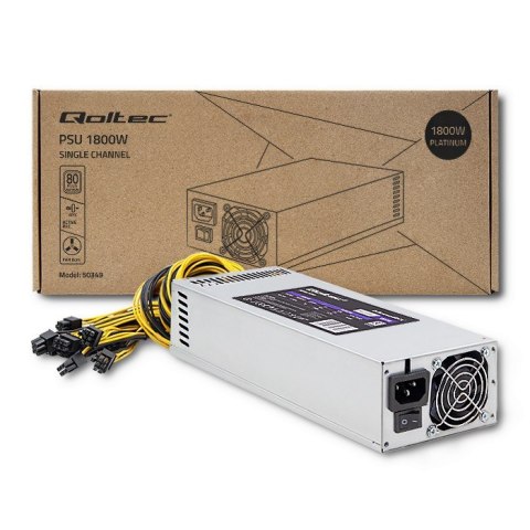 Qoltec QOLTEC ZASILACZ PCI-E 1800W | 80 PLUS PLATINUM | GAMING MINER