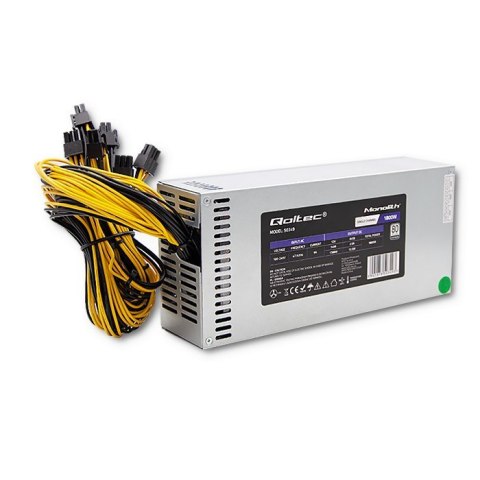 Qoltec QOLTEC ZASILACZ PCI-E 1800W | 80 PLUS PLATINUM | GAMING MINER