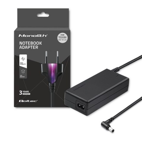 Qoltec Zasilacz Qoltec 50076.90W do notebooka Toshiba (19 V; 4,9 A; 90W; 5.5 mm x 2.5 mm)