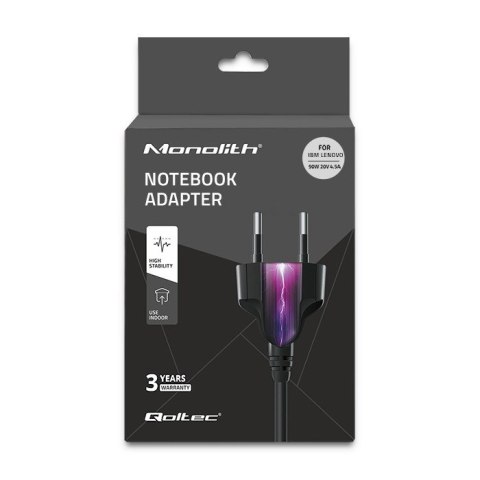 Qoltec Zasilacz Qoltec 50093.90W do notebooka IBM, Lenovo (20 V; 4,5 A; 90W; 7.9 mm x 5.5 mm)
