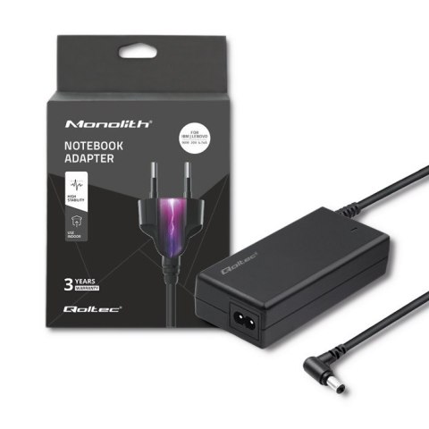 Qoltec Zasilacz Qoltec 50099.90W do notebooka IBM, Lenovo (20 V; 4,74 A; 90W; 5.5 mm x 2.5 mm)