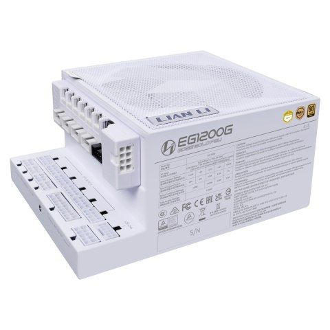 LIAN LI Lian Li EDGE GOLD 1200 80 PLUS Gold Netzteil, PCIe 5.1, ATX 3.1 - 1.200 Watt, weiß, inkl. USB-Hub