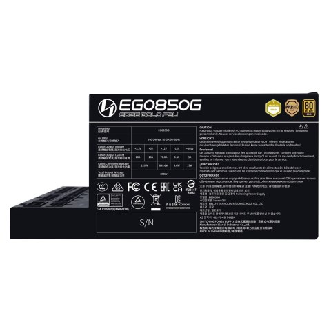LIAN LI Lian Li EG0850G moduł zasilaczy 850 W 24-pin ATX SFX Czarny