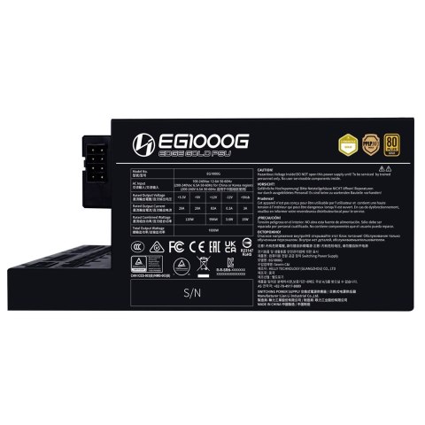 LIAN LI Zasilacz Lian Li 1000W EDGE GOLD 1000 80 PLUS Gold, PCIe 5.1, ATX 3.1, Czarny, USB-Hub