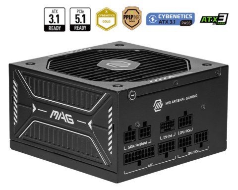 MSI Zasilacz MSI MAG A750GLS PCIE5 750W 80+ Gold ATX 3.1