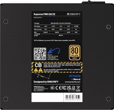 ENDORFY Zasilacz ENDORFY Supremo FM6 850 W EY7A012