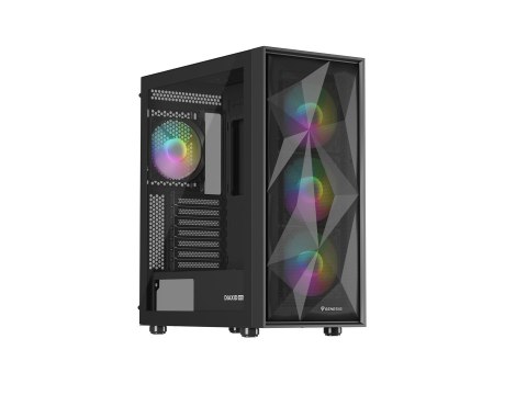 NATEC NATEC OBUDOWA GAMINGOWA GENESIS DIAXID 605 ARGB MIDI TOWER USB-C Z OKNEM CZARNA