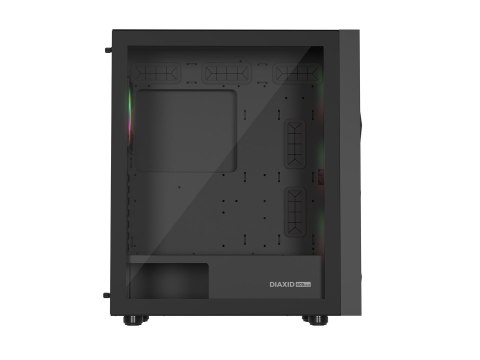 NATEC NATEC OBUDOWA GAMINGOWA GENESIS DIAXID 605 ARGB MIDI TOWER USB-C Z OKNEM CZARNA