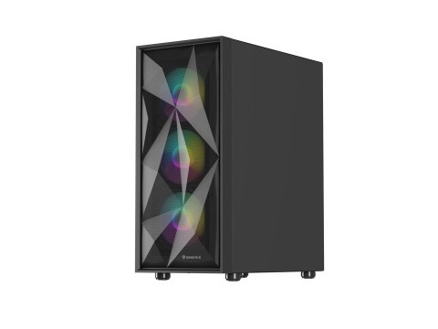 NATEC NATEC OBUDOWA GAMINGOWA GENESIS DIAXID 605 ARGB MIDI TOWER USB-C Z OKNEM CZARNA