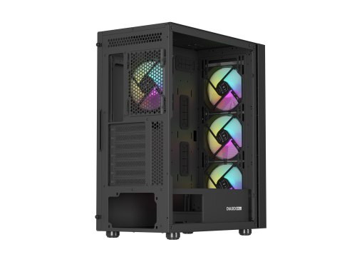 NATEC NATEC OBUDOWA GAMINGOWA GENESIS DIAXID 605 ARGB MIDI TOWER USB-C Z OKNEM CZARNA