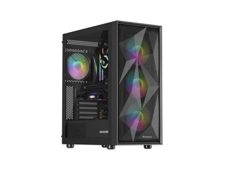 NATEC NATEC OBUDOWA GAMINGOWA GENESIS DIAXID 605 ARGB MIDI TOWER USB-C Z OKNEM CZARNA