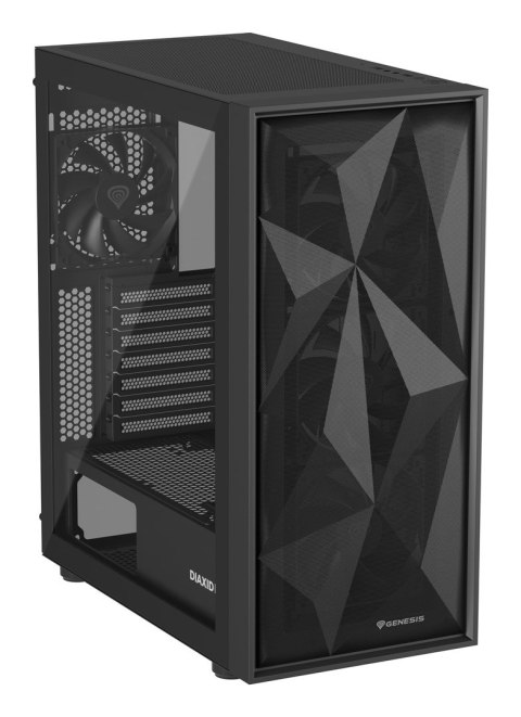 NATEC NATEC OBUDOWA GAMINGOWA GENESIS DIAXID 605F MIDI TOWER USB-C Z OKNEM CZARNA