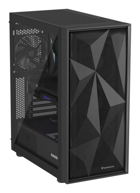 NATEC NATEC OBUDOWA GAMINGOWA GENESIS DIAXID 605F MIDI TOWER USB-C Z OKNEM CZARNA