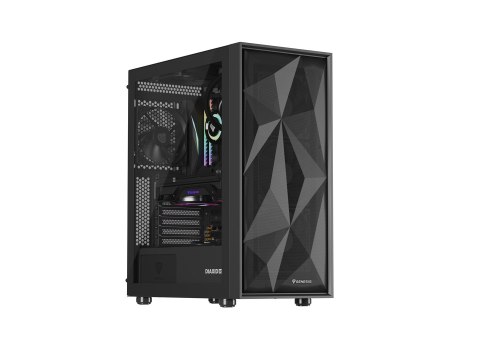 NATEC NATEC OBUDOWA GAMINGOWA GENESIS DIAXID 605F MIDI TOWER USB-C Z OKNEM CZARNA