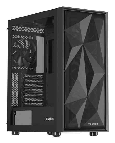 NATEC NATEC OBUDOWA GAMINGOWA GENESIS DIAXID 605F MIDI TOWER USB-C Z OKNEM CZARNA