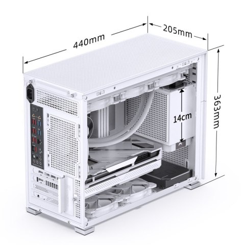 Jonsbo Jonsbo D31 MESH Screen Obudowa Micro-ATX, Szkło Hartowane - biała