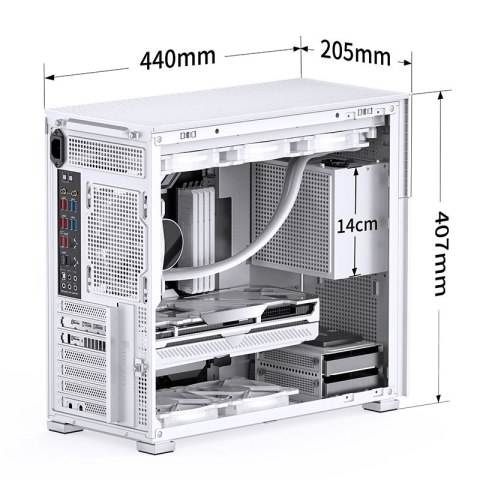 Jonsbo Obudowa komputerowa Jonsbo D41 screen, biała