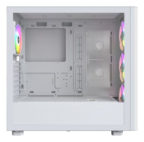 Montech Drewniana obudowa PC Montech XR, Midi-Tower, ATX, ARGB, Szkło hartowane - biała