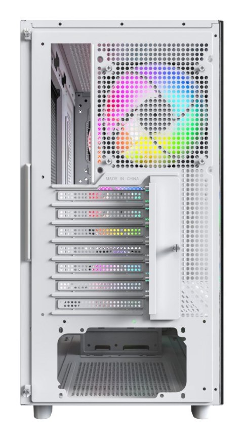 Montech Drewniana obudowa PC Montech XR, Midi-Tower, ATX, ARGB, Szkło hartowane - biała