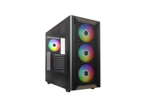 Montech Drewniana obudowa PC Montech XR, Midi-Tower, ATX, ARGB, szkło hartowane
