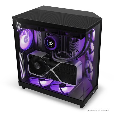 NZXT NZXT OBUDOWA KOMPUTEROWA NZXT H6 FLOW RGB MIDI TOWER Z OKNEM CZARNA