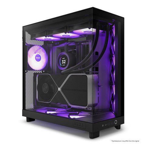 NZXT NZXT OBUDOWA KOMPUTEROWA NZXT H6 FLOW RGB MIDI TOWER Z OKNEM CZARNA