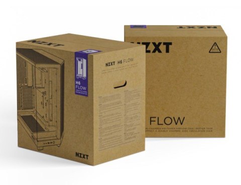 NZXT NZXT OBUDOWA KOMPUTEROWA NZXT OBUDOWA H6 FLOW MIDI TOWER Z OKNEM CZARNA