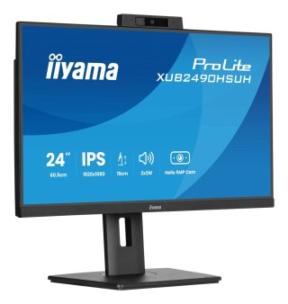 IIYAMA Monitor Iiyama TFT XUB2490HSUH IPS 24''//HDMI/DP/USB/Webcam/hoev - Płaski ekran - 60,5 cm