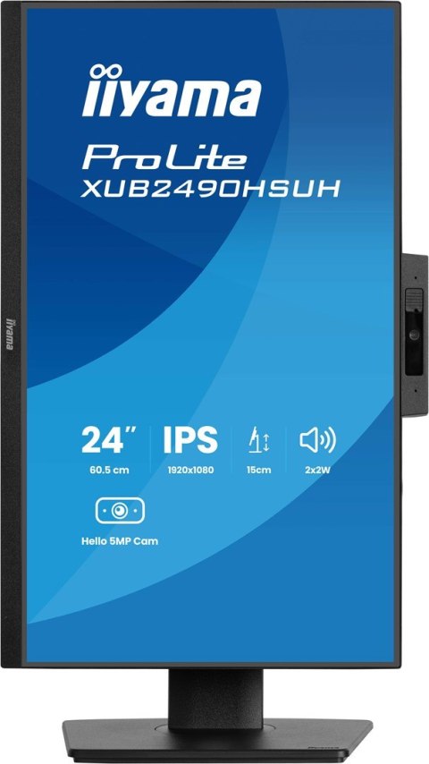 IIYAMA Monitor Iiyama TFT XUB2490HSUH IPS 24''//HDMI/DP/USB/Webcam/hoev - Płaski ekran - 60,5 cm