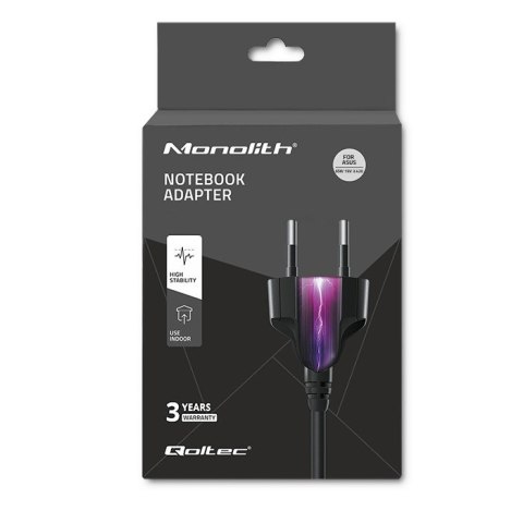 Qoltec Zasilacz sieciowy Qoltec 51745 do notebooka Asus (19 V; 3,42 A; 65W; 5.5 mm x 2.5 mm)