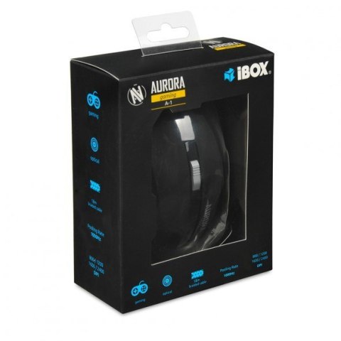 IBOX Mysz komputerowa IBOX Aurora A-1 IMOGS9031 (optyczna; 2400 DPI; kolor czarny)