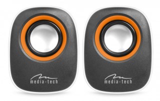 Media-Tech Głośniki IBO MT3137W Stereo/Jack 3,5/USB/RMS 6W