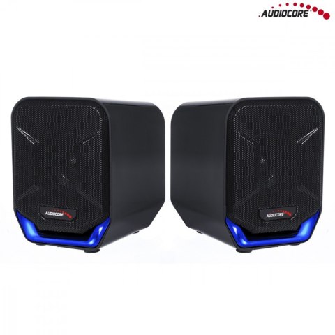 Audiocore Głośniki komputerowe 6W USB AC865B Czarno-niebieskie