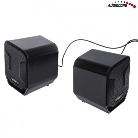 Audiocore Głośniki komputerowe 6W USB AC865B Czarno-niebieskie