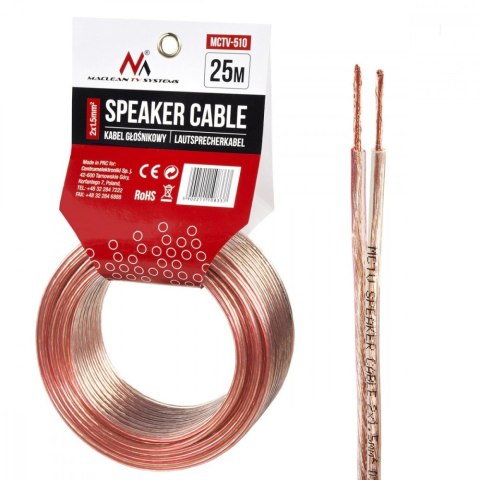 Maclean Kabel głośnikowy 25m MCTV-510 2x1.5mm2