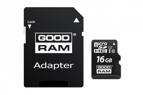 GOODRAM Karta pamięci microSDHC 16GB CL10 + adapter