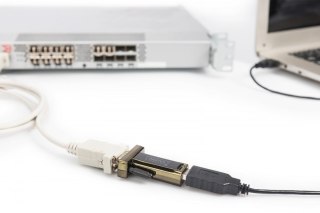Digitus Konwerter / Adapter USB-A 2.0 męski do RS232 (DB9) męski | Chipset Prolific PL2303GT | Mocowanie na śruby | z dodatkowym kablem 