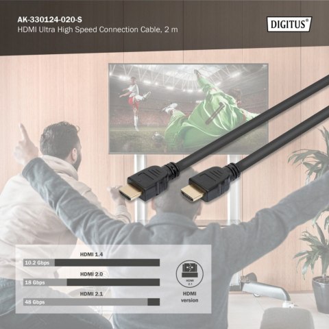 Digitus Kabel połączeniowy HDMI Ultra HighSpeed z Ethernetem 8K 60Hz UHD
