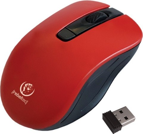 Rebeltec Mysz bezprzewodowa STAR 800/1000/1600 DPI czerwona