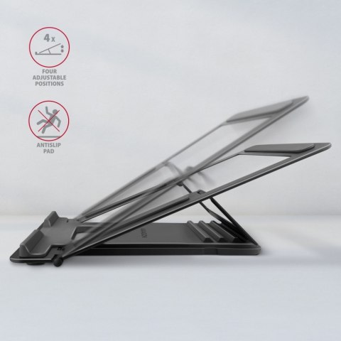 AXAGON STND-L Podstawka do laptopów aluminiowa 10-17,3", 4 regulowane kąty nachylenia