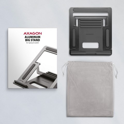 AXAGON STND-L Podstawka do laptopów aluminiowa 10-17,3", 4 regulowane kąty nachylenia
