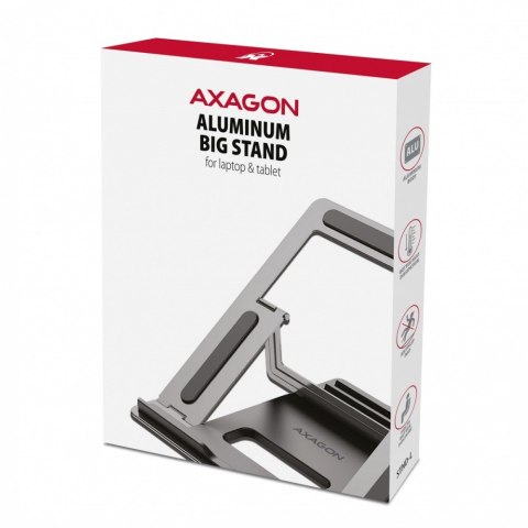 AXAGON STND-L Podstawka do laptopów aluminiowa 10-17,3", 4 regulowane kąty nachylenia