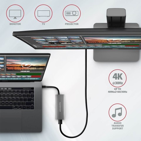 AXAGON HMC-5G2 Wieloportowy hub USB 5in1, 10Gbps, 2x USB-A + 2x USB-C + HDMI 4K/60Hz, PD 100W, 13cm USB-C kabel