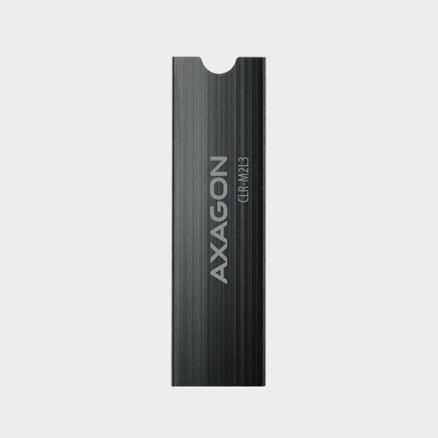 AXAGON CLR-M2L3 Chłodnica aluminiowa pasywna do dysku M.2 SSD, ALU korpus, silikonowe podkładki termiczne, wysokość 3mm