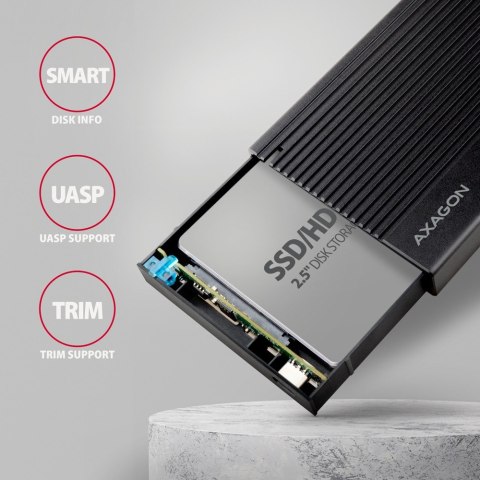 AXAGON EE25-GTR Obudowa zewnętrzna aluminiowa USB 3.2 Gen 2 - SATA 6G 2.5 cala SSD/HDD