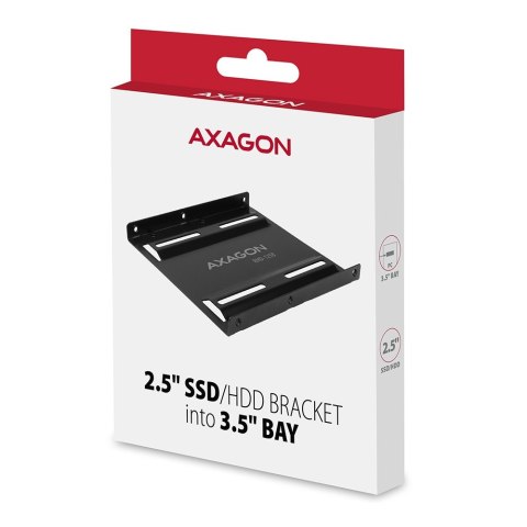 AXAGON RHD-125B Ramka metalowa do montażu 1x 2.5" HDD w pozycji 3.5" Czarna