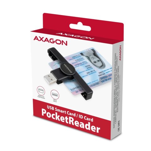 AXAGON Czytnik kart identyfikacyjnych CRE-SMPA PocketReader USB-A