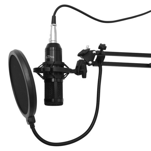 Media-Tech Mikrofon pojemnościowy, studyjny z zestawem akcesoriów STUDIO AND STREAMING MICROPHONE MT397K (Czarny)