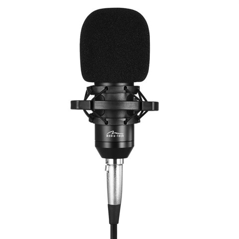 Media-Tech Mikrofon pojemnościowy, studyjny z zestawem akcesoriów STUDIO AND STREAMING MICROPHONE MT397K (Czarny)
